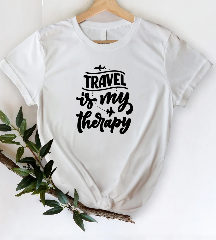 Travel Is My Therapy Shirt 0