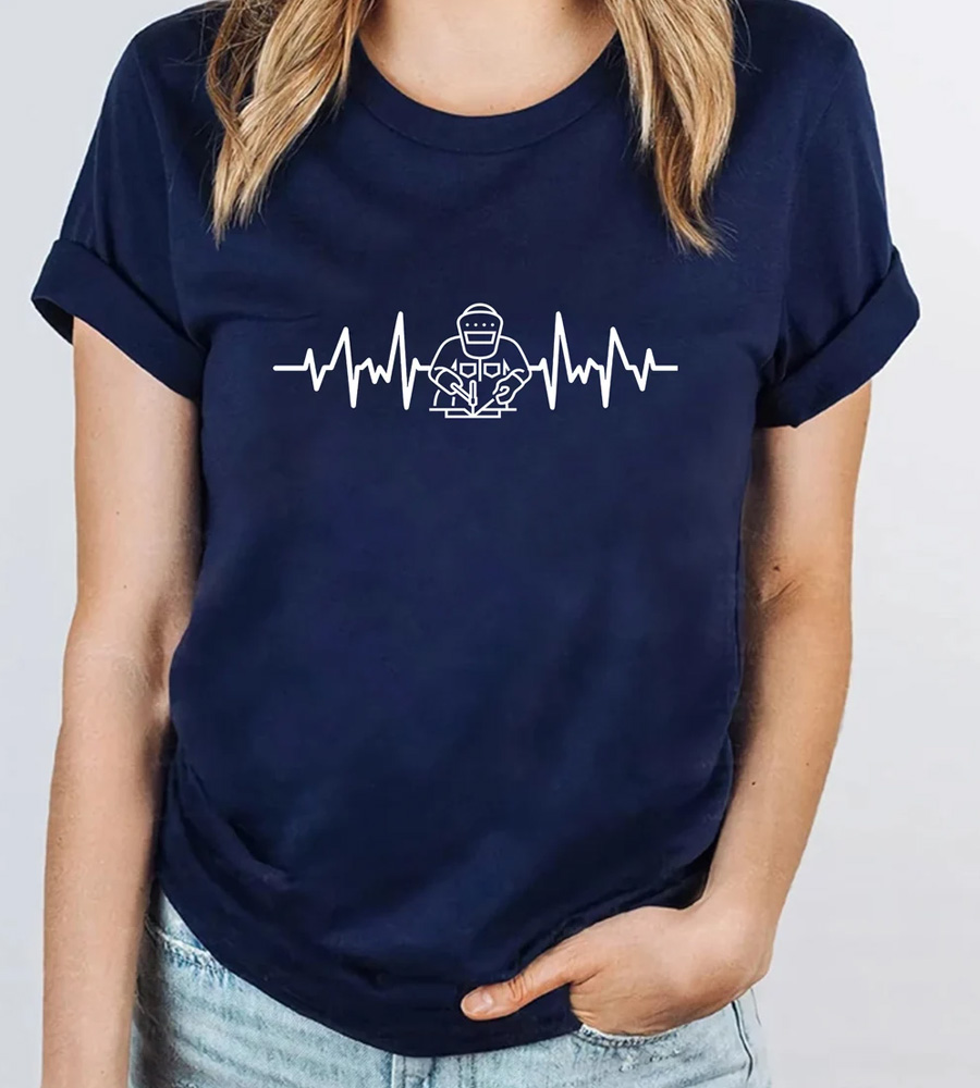 Welder Heartbeat Shirt